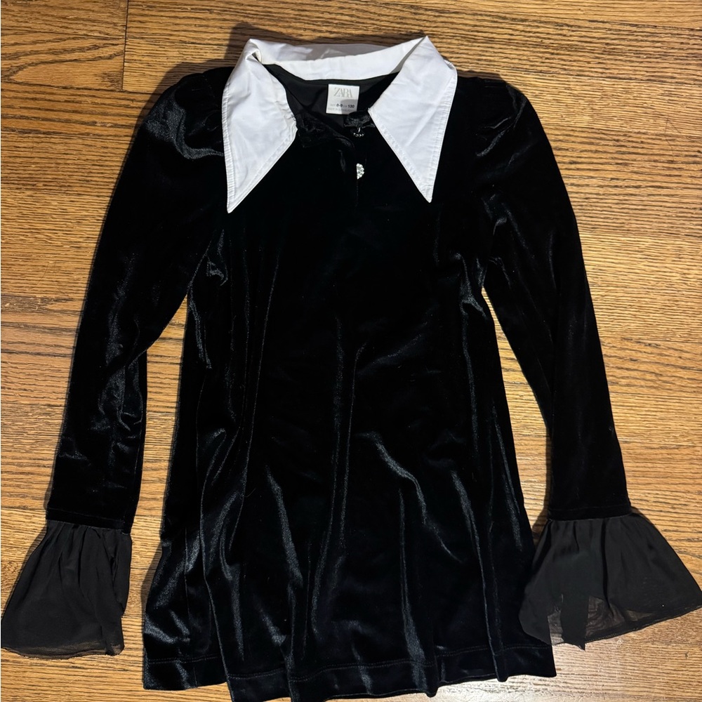 Zara Wednesday Velvet Dress 8/9